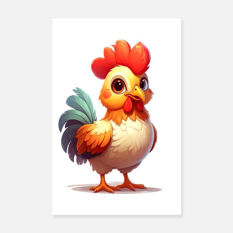 Coq mignon Poster 20 x 30 cm