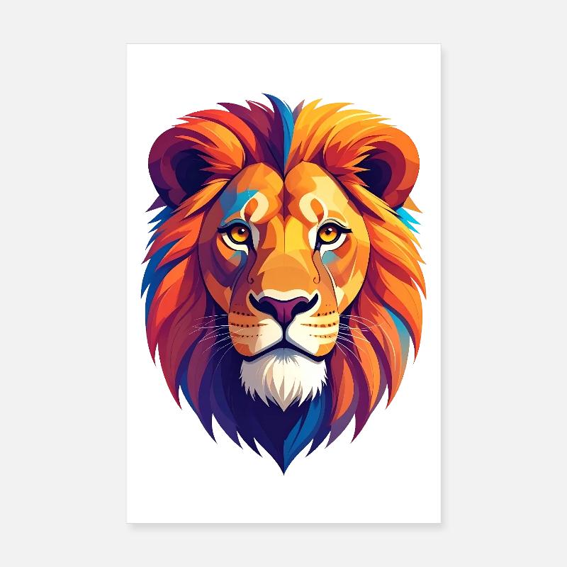 Lion's Head Poster 8" x 12" (20x30 cm)