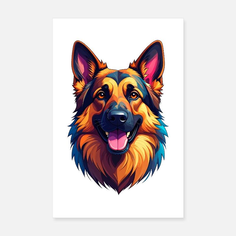 German Shepherd Poster 8" x 12" (20x30 cm)