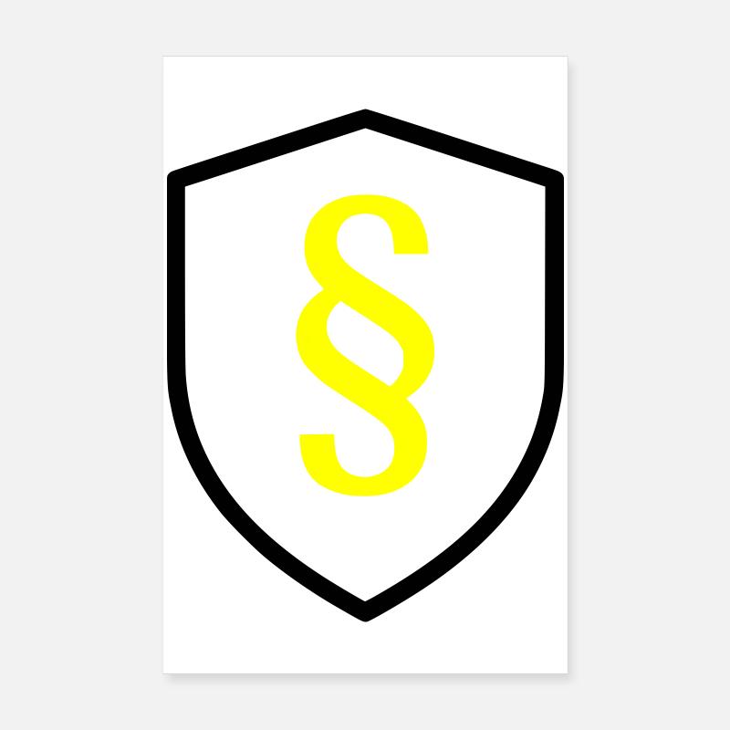 Paragraph Schild Gesetz Poster 20x30 cm