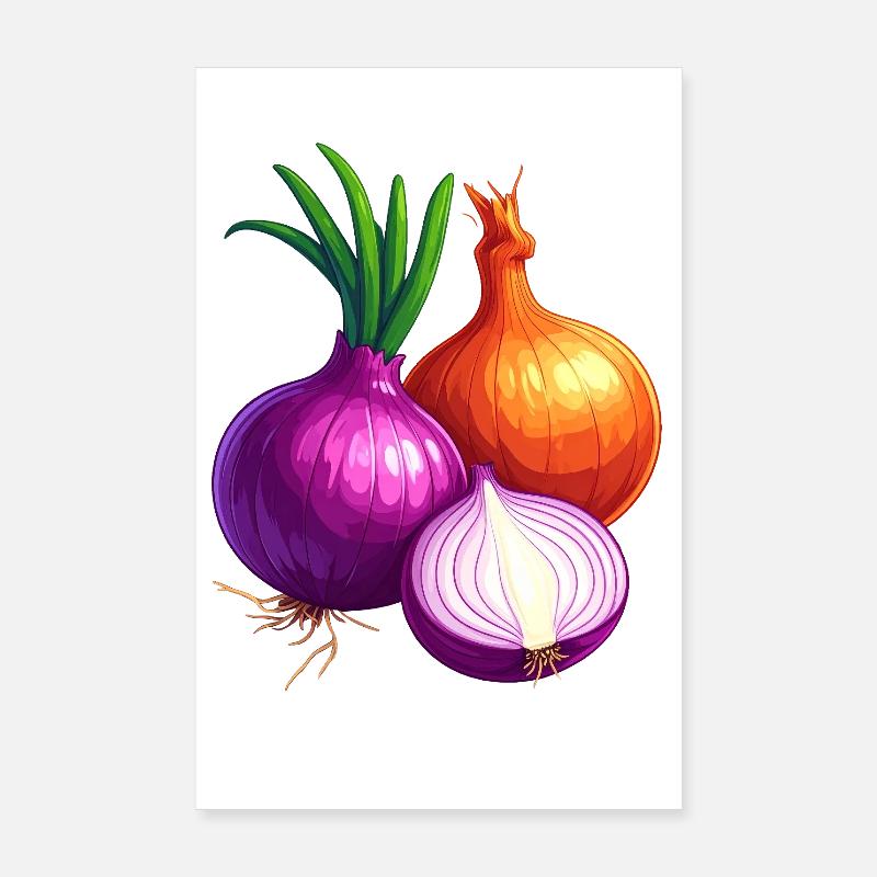 Onions Poster 8" x 12" (20x30 cm)