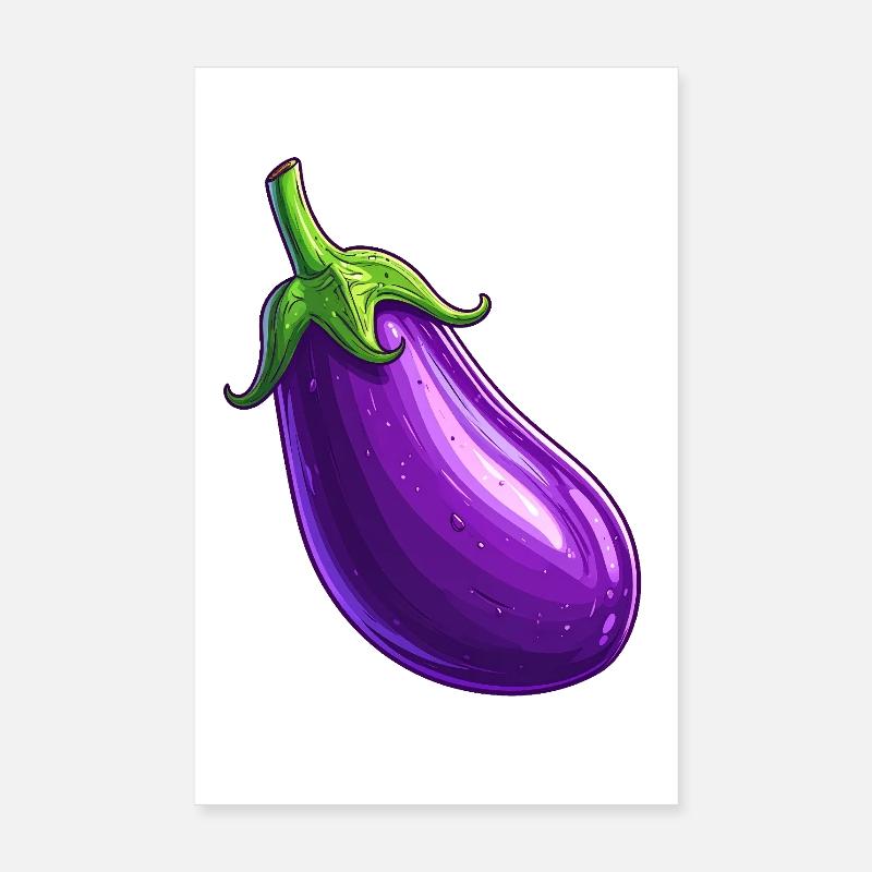 eggplant Poster 8" x 12" (20x30 cm)