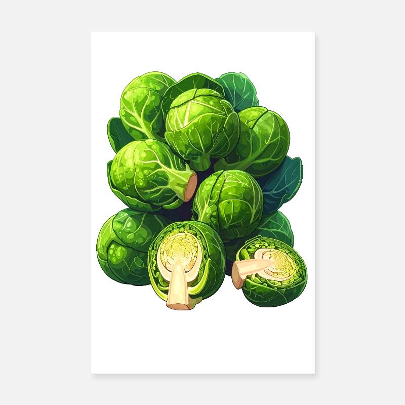 Brussels sprouts Poster 8" x 12" (20x30 cm)