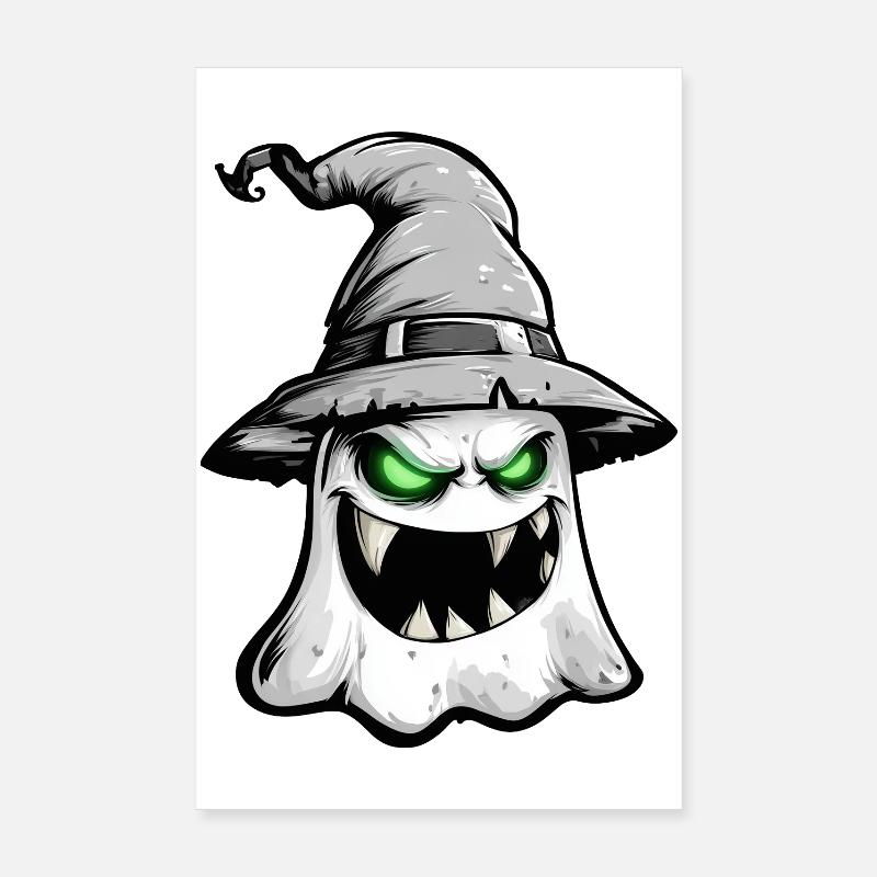 Scary ghost, terrifying ghost Poster 8" x 12" (20x30 cm)