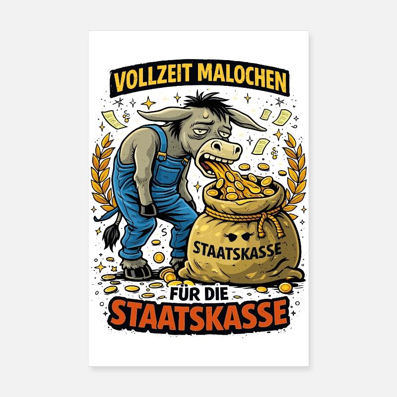 Full-time work for the state treasury Poster 8" x 12" (20x30 cm)