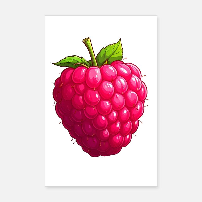 Raspberry Poster 8" x 12" (20x30 cm)