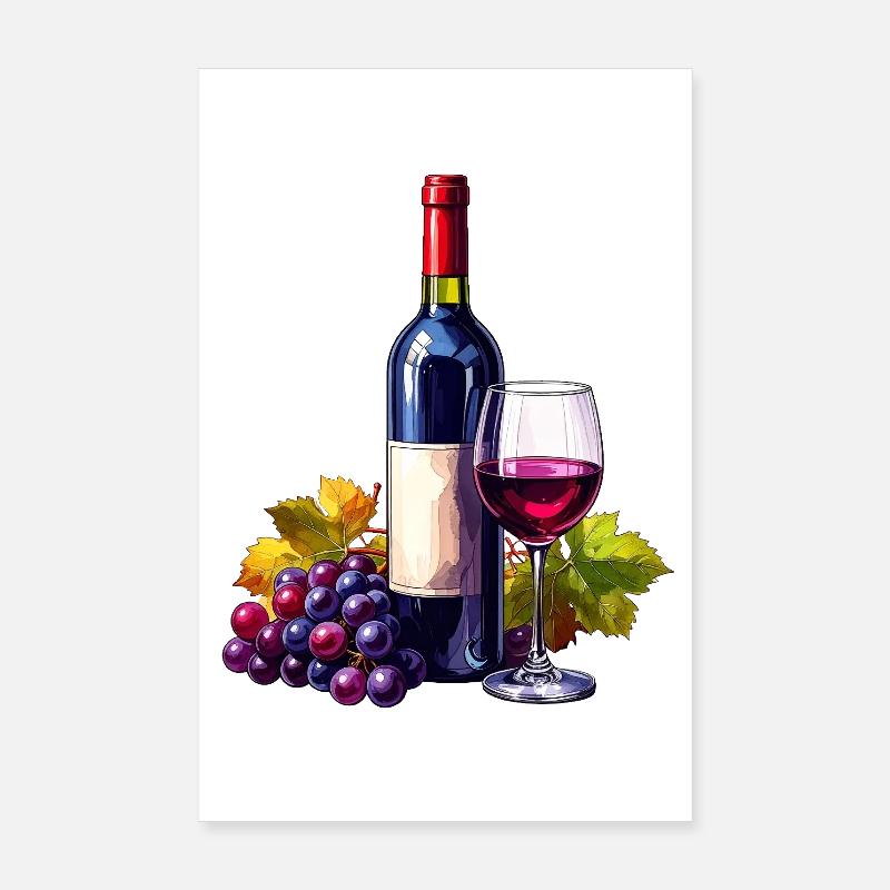 Red Wine / Wine Poster 8" x 12" (20x30 cm)