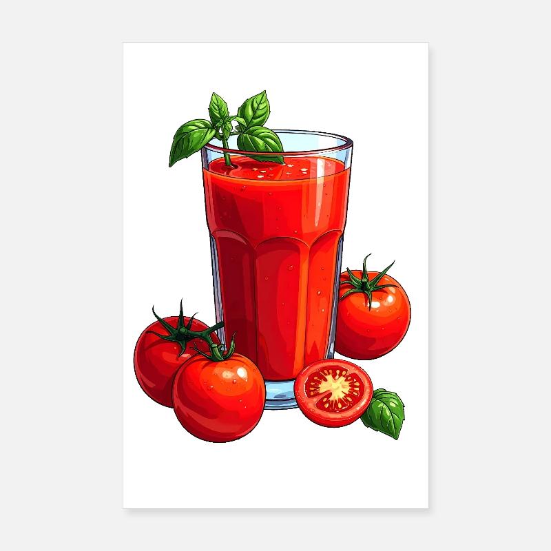 Jus de tomate Poster 20 x 30 cm