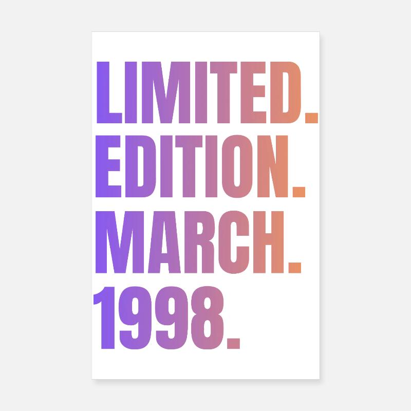 Édition Limitée Mars 1998 Poster 20 x 30 cm