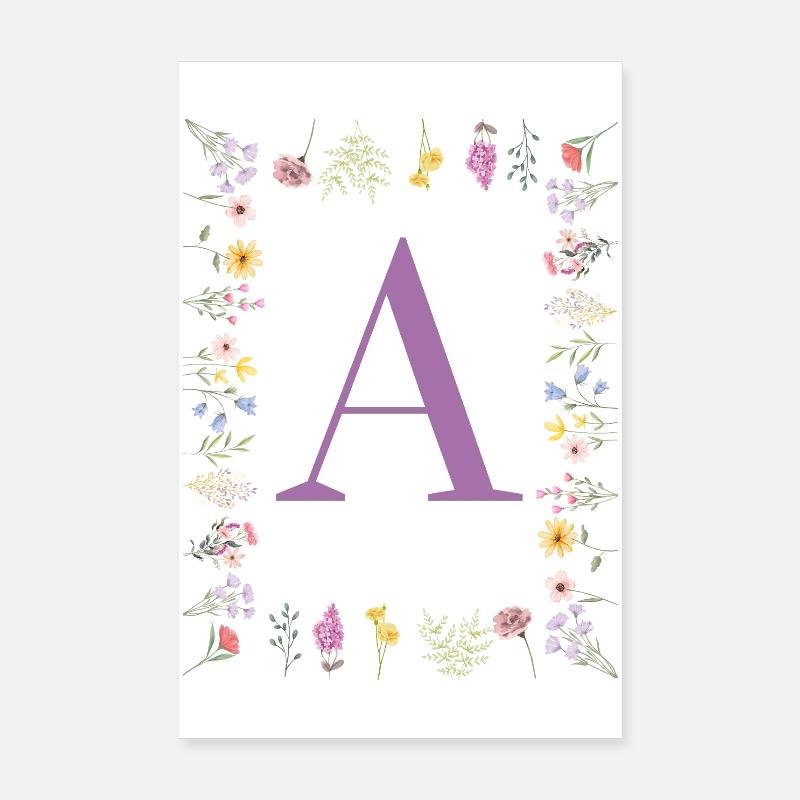 Initiale florale Poster 20 x 30 cm