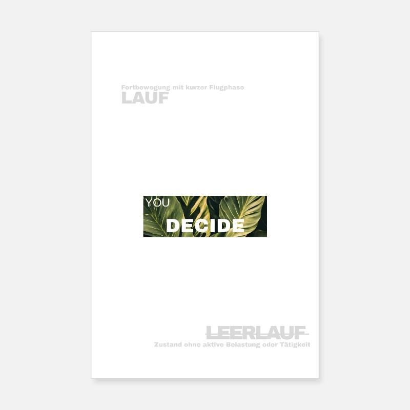 Décisions – Motif Vert Feuille Poster 20 x 30 cm