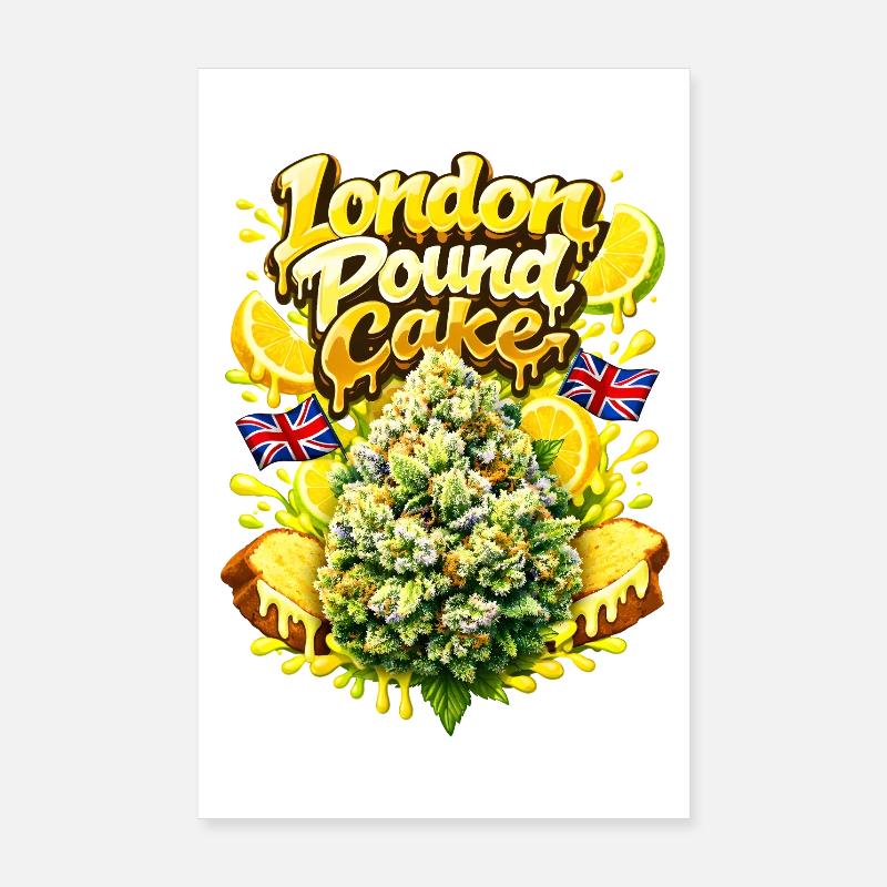 London Pound Cake Graffiti Print Poster 8" x 12" (20x30 cm)