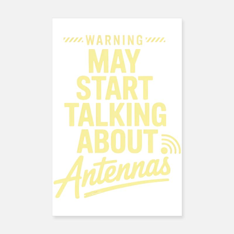 Retro Tech Satire Antenna Talk Poster Poster 8" x 12" (20x30 cm)