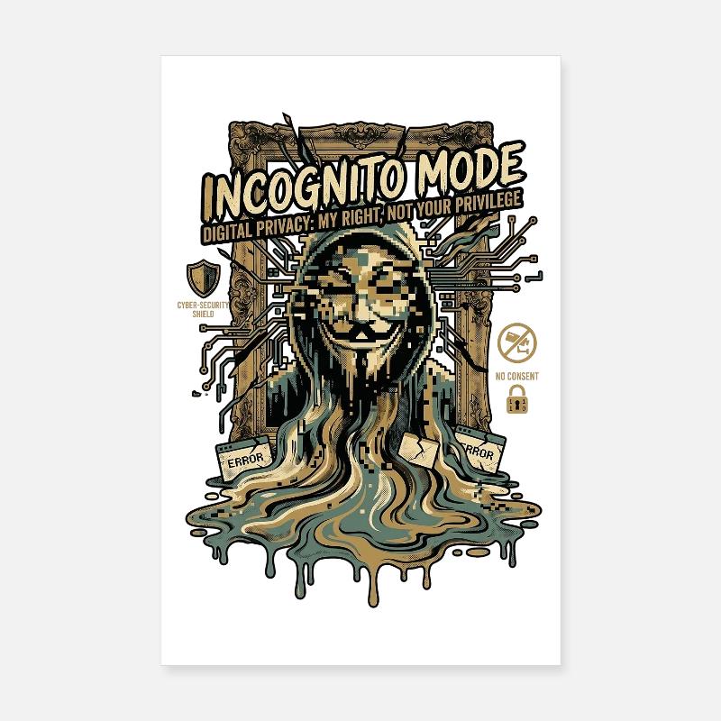 Incognito Mode Cyber Poster 20x30 cm