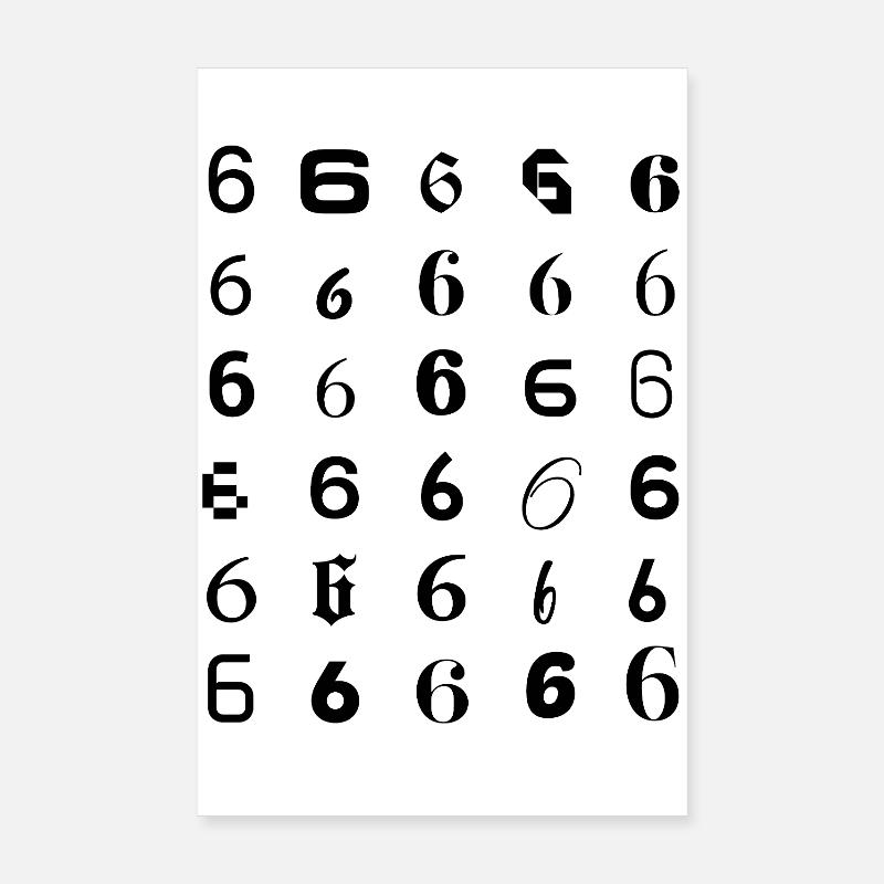 Typografie 6-stelliges Mosaikdesign Poster 20x30 cm