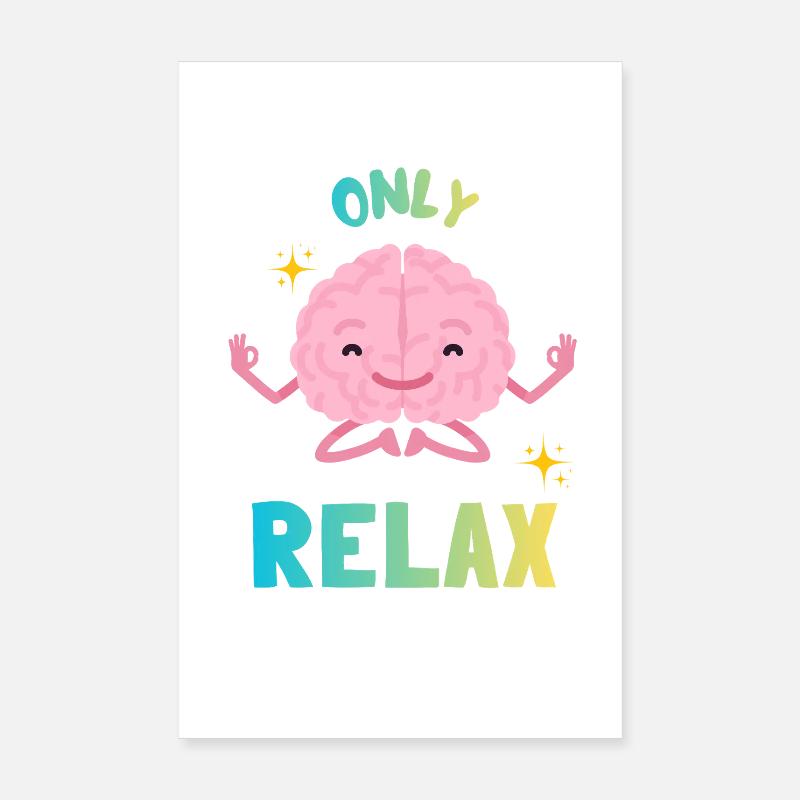 Rainbow Zen Brain Poster 8" x 12" (20x30 cm)
