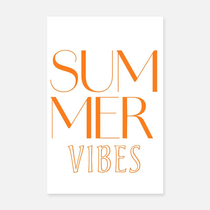 Summer Vibes : Typographie Design Poster 20 x 30 cm