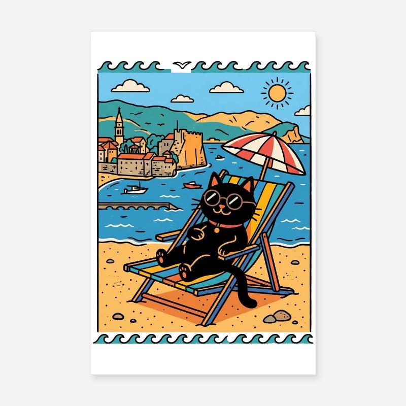 Montenegro Reise Balkan Adriaküste Berge Poster 20x30 cm