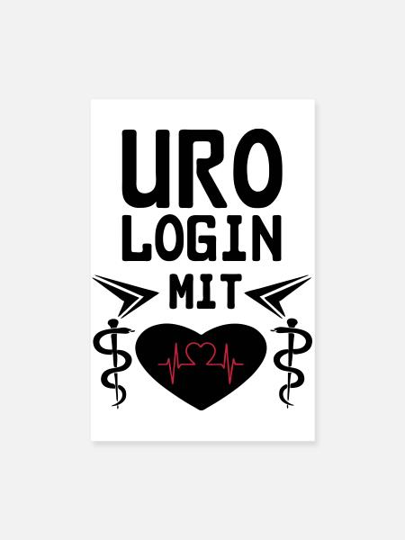 Urologin mit Herz Geschenk - Poster 20x30 cm - Weiß