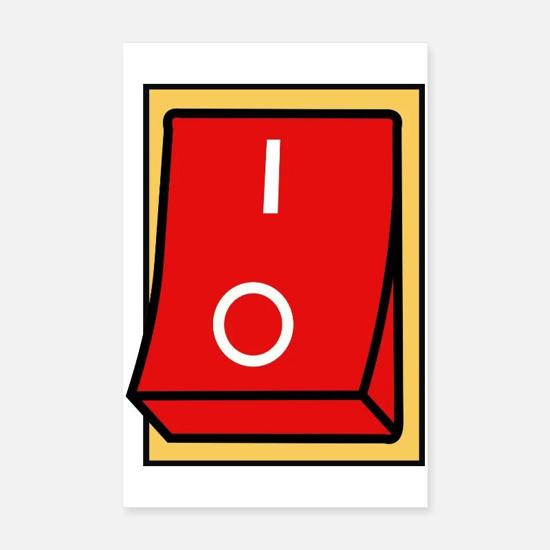 ON - OFF SCHALTER Poster 20x30 cm