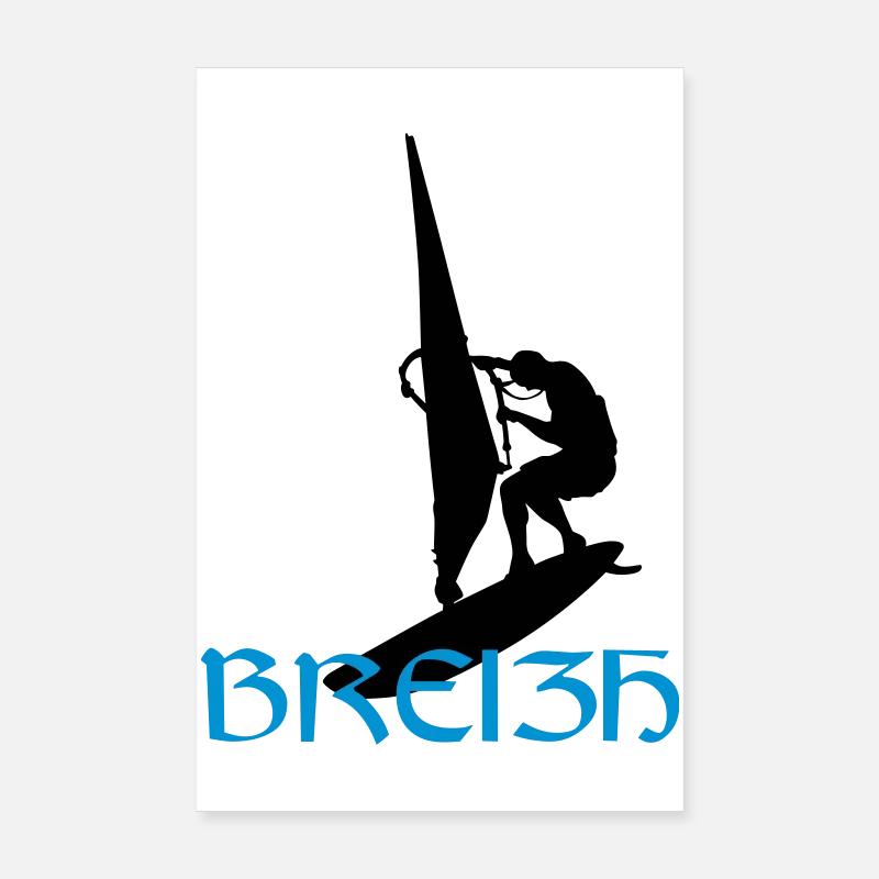 Planche à voile - Breizh Poster 20 x 30 cm