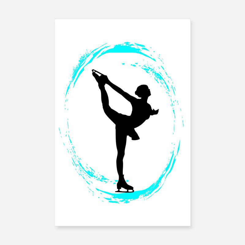 Turquoise Brush Circle Ring Poster 8" x 12" (20x30 cm)