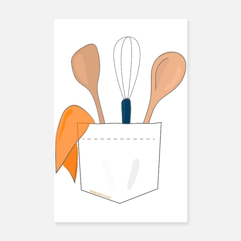 Cooking tools in pocket Poster 8" x 12" (20x30 cm)