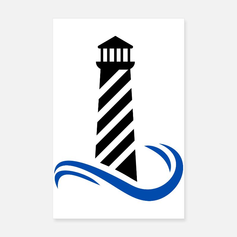 Blauer Wellenbogen Design Poster 20x30 cm