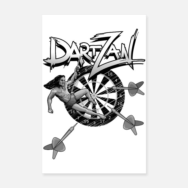 Darts with Darzan Poster 8" x 12" (20x30 cm)