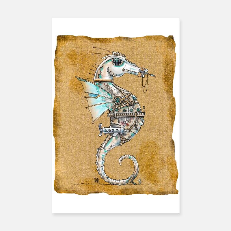 Hippocampe Abyss'patrol by .Némo Poster 20 x 30 cm