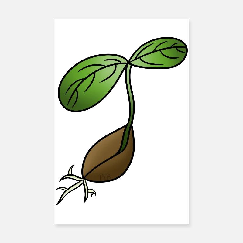 Gérmination ! Par Pousse2Bambou ! Poster 20 x 30 cm