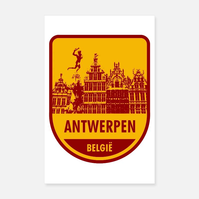 Antwerpen België Poster 20x30 cm