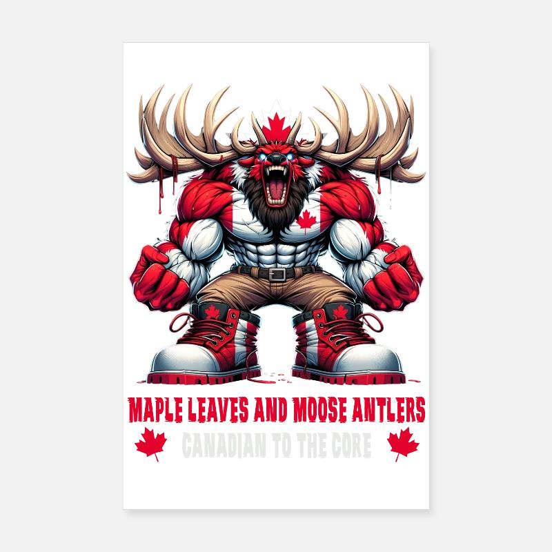 Canada elk design Poster 8" x 12" (20x30 cm)