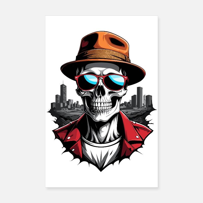 Crâne cool Poster 20 x 30 cm