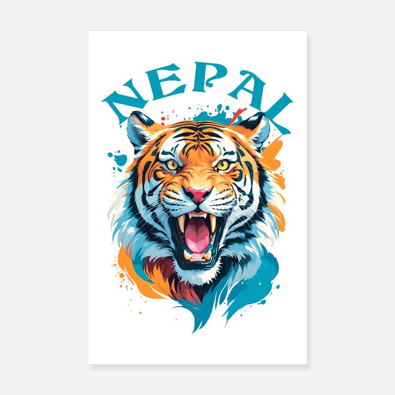 Tigre Du Népal Poster 20 x 30 cm
