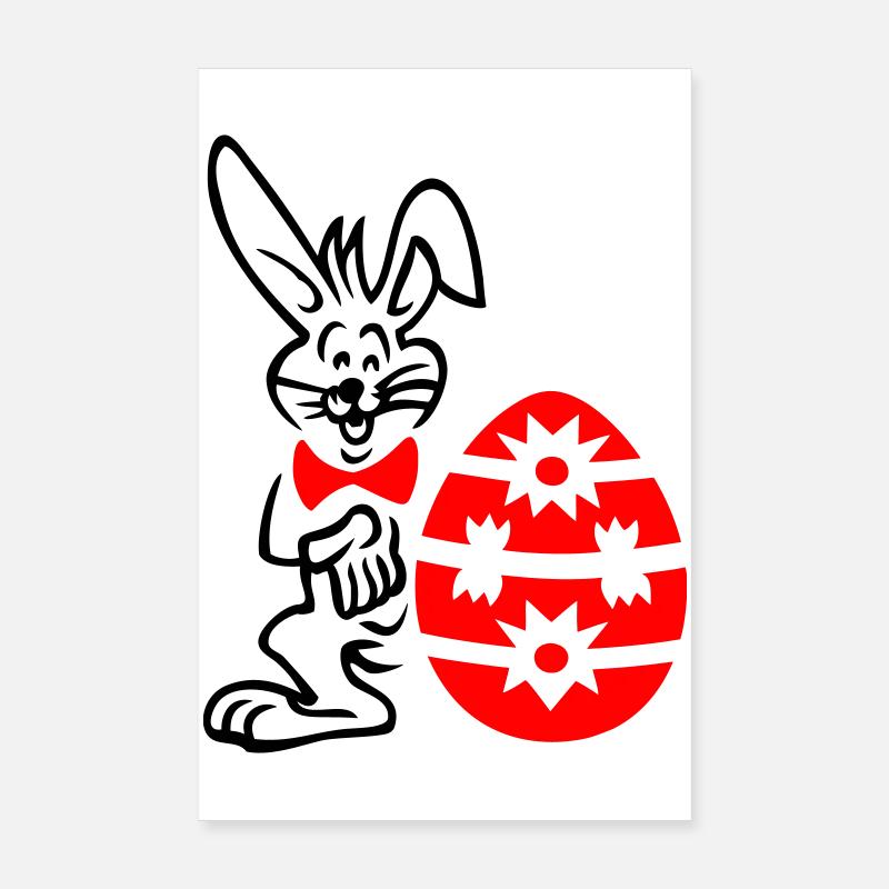 Easter egg with bunny Poster 8" x 12" (20x30 cm)