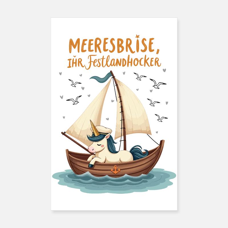 Sail unicorn ahoy ! Poster 8" x 12" (20x30 cm)