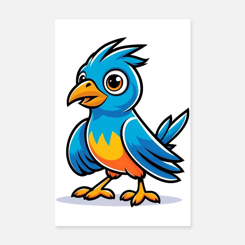 Blue Bird Poster 20x30 cm