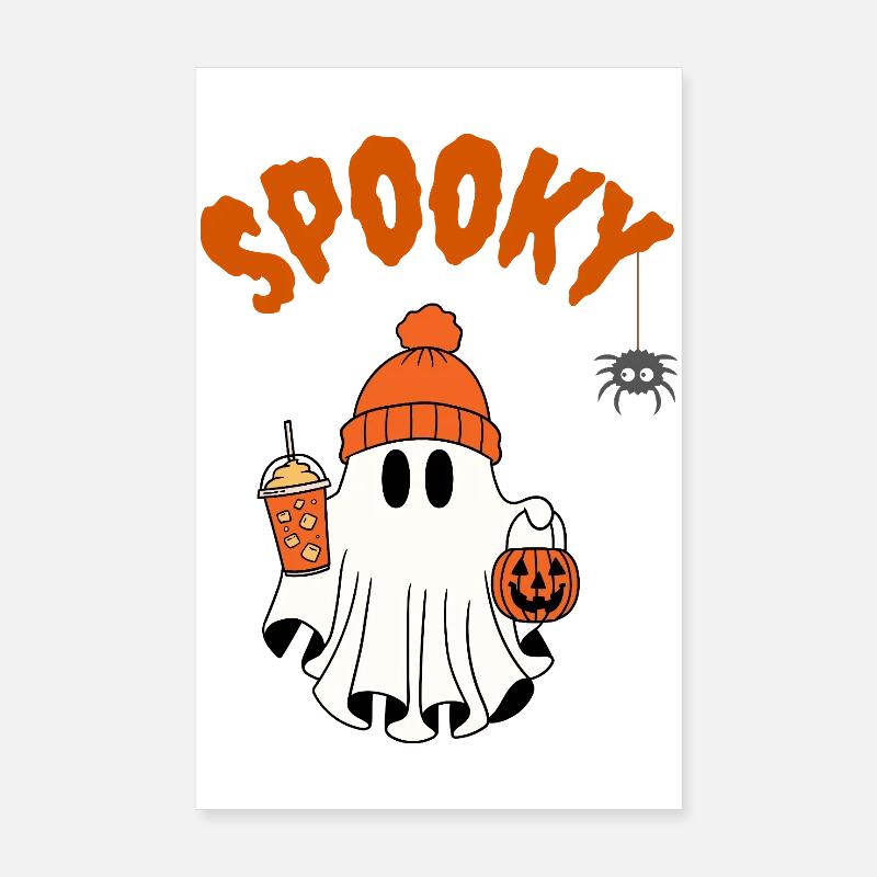 Fantôme effrayant d’Halloween Poster 20 x 30 cm