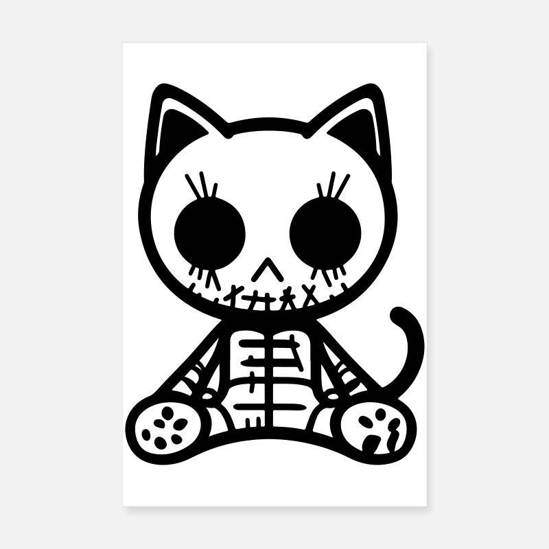 Cat Zombie Poster 8" x 12" (20x30 cm)