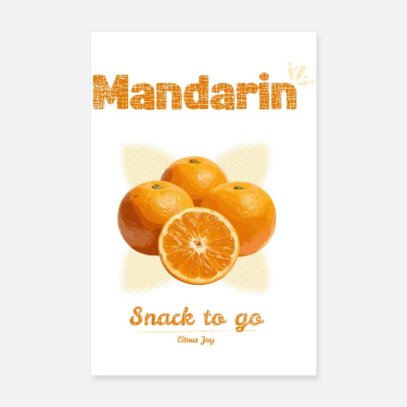 Mandarines | Snack à emporter Poster 20 x 30 cm
