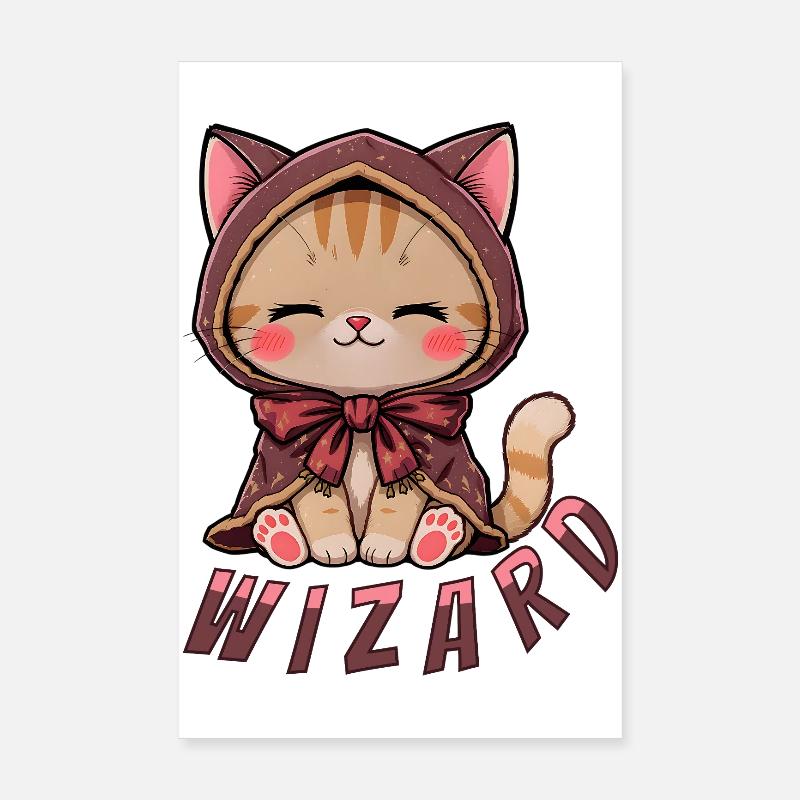Kitten in magic cape Poster 8" x 12" (20x30 cm)