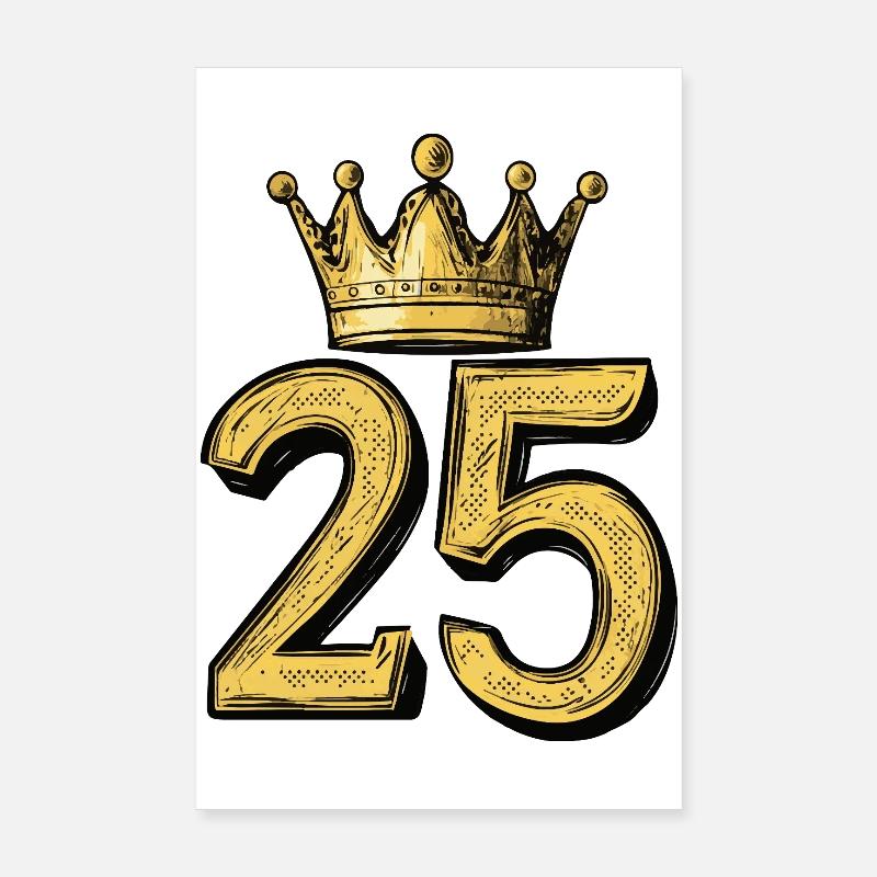 Couronne à 25 chiffres Poster 20 x 30 cm