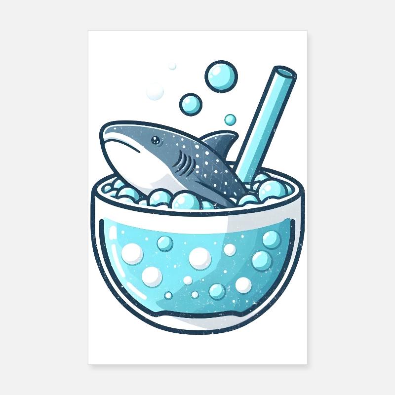 WalHai im Bubble Tea Becher Poster 20x30 cm