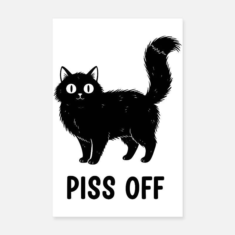 Midnight Cat Snark Poster 8" x 12" (20x30 cm)