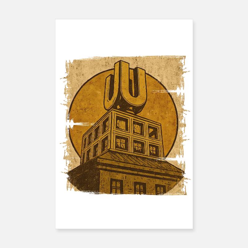 Dortmund U - Poster 20x30 cm - Weiß