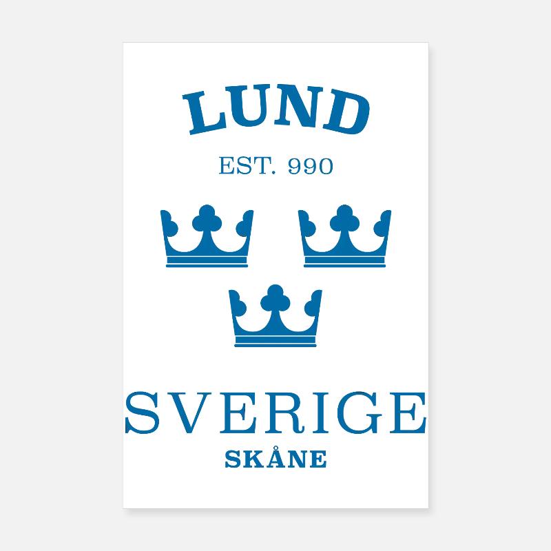 Lund Sverige Suède Poster 20 x 30 cm