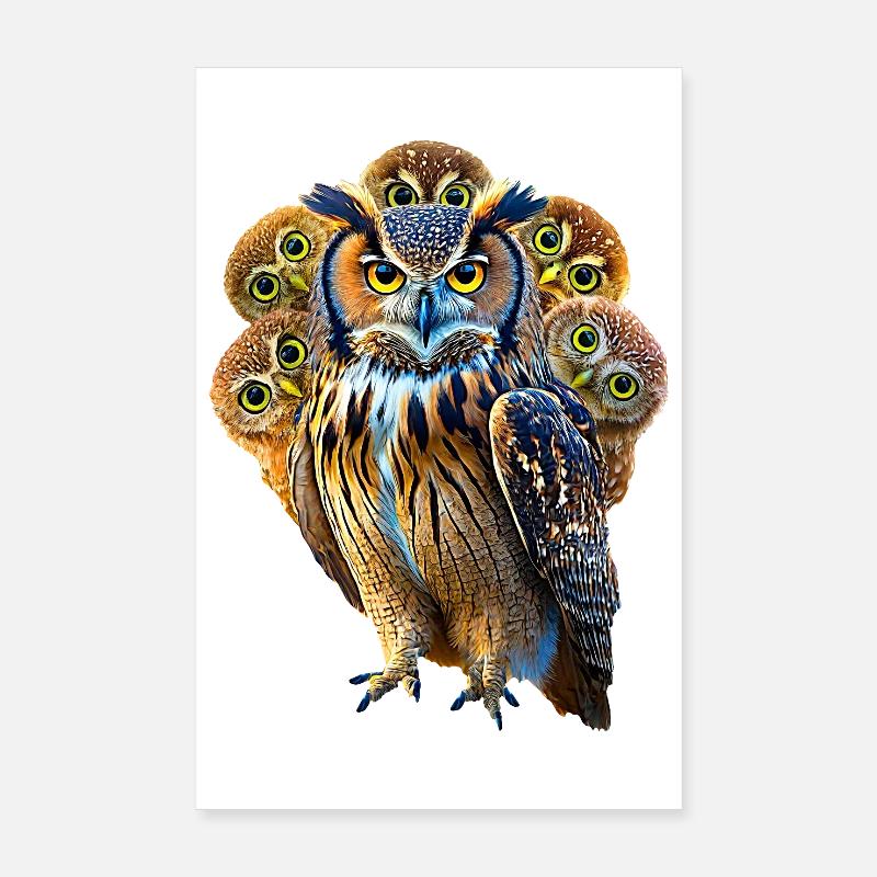 Eule Poster 20x30 cm