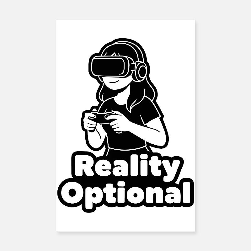 Reality Optional VR Illustration Poster 20x30 cm