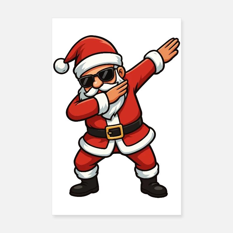 Santa Claus Dab Style Poster 8" x 12" (20x30 cm)